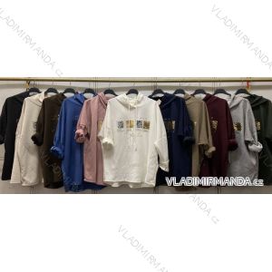 Women's long sleeve hoodie oversized (46/48/50 ONE SIZE) ITALIAN FASHION IMC260254