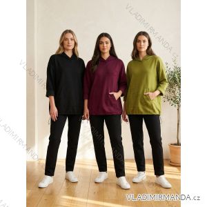Women's long sleeve hoodie oversized (50/52/54 ONE SIZE) ITALIAN FASHION IM4260313