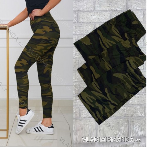 Legíny dlouhé dámské maskáč (M-5XL) SAL SMILING SAL26X-31 4XL / 5XL green