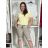 Women's summer stretch shorts (S/M/L) ITALIAN FASHION IMS24006 S / M / L Dark beige