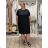 Summer dress oval short sleeve women's oversized (50/52/54 ONE SIZE) ITALIAN FASHION IM425011