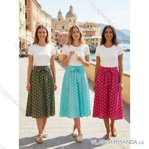 Women's long summer polka dot short sleeve dress (S/M/L ONE SIZE) ITALIAN FASHION IMC26155/DUR