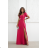 Women's (34-38) POLISH FASHION PMLWD24AMELIA Strapless Sequin Long Party Dress růžová fuchsiová 