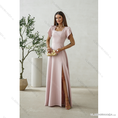 Women's (34-38) POLISH FASHION PMLWD24AMELIA Strapless Sequin Long Party Dress rose old rose 48
