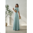 Women's (34-38) POLISH FASHION PMLWD24AMELIA Strapless Sequin Long Party Dress olive green 48