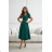 Women's (34-38) POLISH FASHION PMLWD24AMELIA Strapless Sequin Long Party Dress zelená tmavá 38