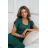 Women's (34-38) POLISH FASHION PMLWD24AMELIA Strapless Sequin Long Party Dress zelená tmavá 38