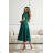 Women's (34-38) POLISH FASHION PMLWD24AMELIA Strapless Sequin Long Party Dress zelená tmavá 38