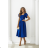 Women's (34-38) POLISH FASHION PMLWD24AMELIA Strapless Sequin Long Party Dress Royal blue 48
