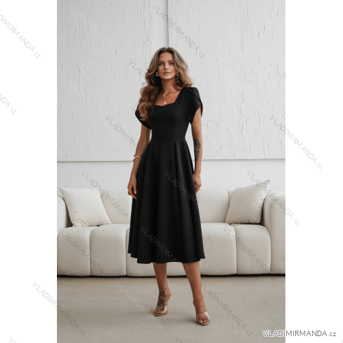 Women's (34-38) POLISH FASHION PMLWD24AMELIA Strapless Sequin Long Party Dress black 48