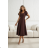 Women's (34-38) POLISH FASHION PMLWD24AMELIA Strapless Sequin Long Party Dress brown Chocolate 48