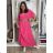 Women's short-sleeved summer shirt dress with belt (42/44/46 ONE SIZE) ITALIAN FASHION IM425036