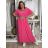 Women's short-sleeved summer shirt dress with belt (42/44/46 ONE SIZE) ITALIAN FASHION IM425036