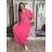 Women's short-sleeved summer shirt dress with belt (42/44/46 ONE SIZE) ITALIAN FASHION IM425036