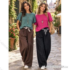 Women's short-sleeved knitted sweater (42/44/46 ONE SIZE) ITALIAN FASHION IMWBT26050/DUR