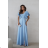Women's (34-38) POLISH FASHION PMLWD24AMELIA Strapless Sequin Long Party Dress blue 50