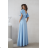 Women's (34-38) POLISH FASHION PMLWD24AMELIA Strapless Sequin Long Party Dress blue 50