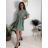 Summer dress oval short sleeve women's oversized (50/52/54 ONE SIZE) ITALIAN FASHION IM425011