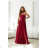 Women's (34-38) POLISH FASHION PMLWD24AMELIA Strapless Sequin Long Party Dress vínová bordo 34