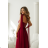 Women's (34-38) POLISH FASHION PMLWD24AMELIA Strapless Sequin Long Party Dress vínová bordo 34