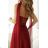 Women's (34-38) POLISH FASHION PMLWD24AMELIA Strapless Sequin Long Party Dress vínová bordo 34