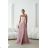 Women's (34-38) POLISH FASHION PMLWD24AMELIA Strapless Sequin Long Party Dress rose old rose 34