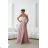 Women's (34-38) POLISH FASHION PMLWD24AMELIA Strapless Sequin Long Party Dress rose old rose 34