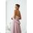 Women's (34-38) POLISH FASHION PMLWD24AMELIA Strapless Sequin Long Party Dress rose old rose 34