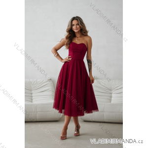 Women's (34-38) POLISH FASHION PMLWD24AMELIA Strapless Sequin Long Party Dress