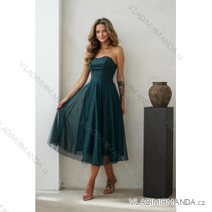 Women's (34-38) POLISH FASHION PMLWD24AMELIA Strapless Sequin Long Party Dress