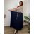 Women's long pleated skirt with belt, oversized (44/46/48 ONE SIZE) ITALIAN FASHION IM4260315