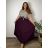 Women's long pleated skirt with belt, oversized (44/46/48 ONE SIZE) ITALIAN FASHION IM4260315