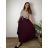 Women's long pleated skirt with belt, oversized (44/46/48 ONE SIZE) ITALIAN FASHION IM4260315