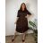 Shirt 3/4 sleeve ladies strip (4XL/5XL ONE SIZE) ITALSKÁ MÓDA IM422026 46/48/50 black