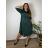 Shirt 3/4 sleeve ladies strip (4XL/5XL ONE SIZE) ITALSKÁ MÓDA IM422026 46/48/50 black