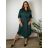 Shirt 3/4 sleeve ladies strip (4XL/5XL ONE SIZE) ITALSKÁ MÓDA IM422026 46/48/50 black