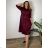 Shirt 3/4 sleeve ladies strip (4XL/5XL ONE SIZE) ITALSKÁ MÓDA IM422026 46/48/50 black