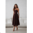 Women's (34-38) POLISH FASHION PMLWD24AMELIA Strapless Sequin Long Party Dress brown Chocolate 34