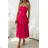 Women's (34-38) POLISH FASHION PMLWD24AMELIA Strapless Sequin Long Party Dress růžová fuchsiová 38