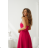 Women's (34-38) POLISH FASHION PMLWD24AMELIA Strapless Sequin Long Party Dress růžová fuchsiová 38