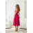 Women's (34-38) POLISH FASHION PMLWD24AMELIA Strapless Sequin Long Party Dress růžová fuchsiová 38