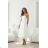 Women's (34-38) POLISH FASHION PMLWD24AMELIA Strapless Sequin Long Party Dress white 34