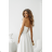 Women's (34-38) POLISH FASHION PMLWD24AMELIA Strapless Sequin Long Party Dress white 34