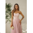 Women's (34-38) POLISH FASHION PMLWD24AMELIA Strapless Sequin Long Party Dress rose old rose 34