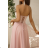 Women's (34-38) POLISH FASHION PMLWD24AMELIA Strapless Sequin Long Party Dress rose old rose 34