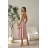 Women's (34-38) POLISH FASHION PMLWD24AMELIA Strapless Sequin Long Party Dress rose old rose 34