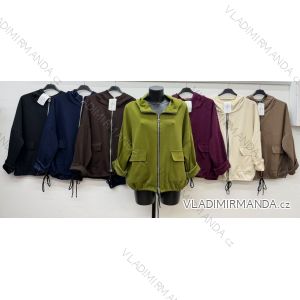 Women's long sleeve zip hoodie oversized (52/54/56 ONE SIZE) ITALIAN FASHION IM4260319