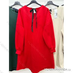Butterscotch sweatshirt dress with bow long sleeve women's oversized (46/48/50 ONE SIZE) ITALIAN FASHION IM4260325