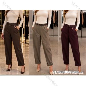 Women's long buttery trousers with belt (38/40/42 ONE SIZE) ITALIAN FASHION IM4260328