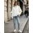 Women's 3/4 sleeve jacket OVERSIZE (S/M/L ONE SIZE) ITALIAN FASHION IM4260336